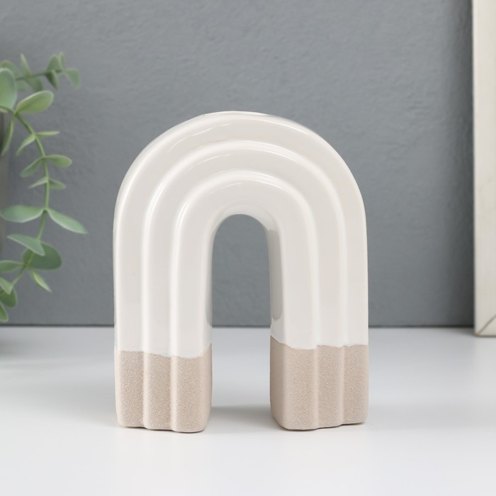 Подсвечник керамика на 1 свечу Подсвечник керамика на 1 свечу "Скара" песочно-белый 10,2х6х12,8 см