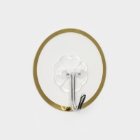 Крючки самоклеящиеся Доляна Gold, 4 шт, 6&times;6&times;2 см, прозрачный