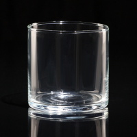 Ваза-подсвечник "Труба" с белой свечой, 10,7&times;10 см, 9 ч, цилиндр, стекло