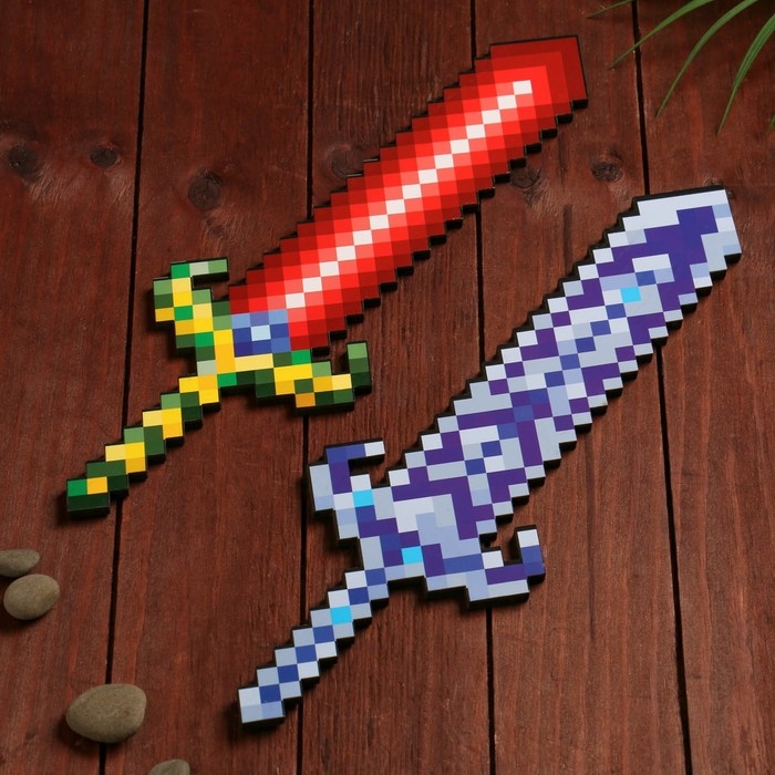 Сувенир деревянный Меч тёмного эльфа "Пиксель",  37 см МИКС