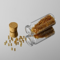 Набор баночек для хранения бисера, d = 2,1 &times; 5 см, 5 шт, в контейнере, 12,8 &times; 6,5 &times; 2,5 см