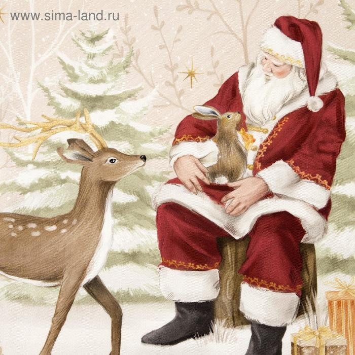 Новогоднее полотенце "Этель" Christmas forest 40х73 см, 100% хл, саржа 190 гр/м2