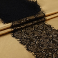 Кружево реснички, 190 мм × 3 ± 0,5 м, цвет чёрный Кружево реснички, 190 мм × 3 ± 0,5 м, цвет чёрный