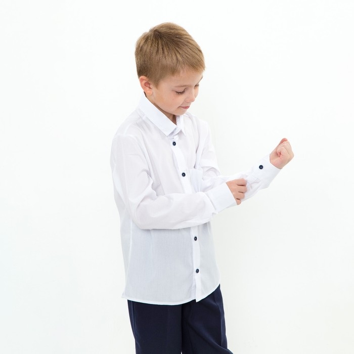 Рубашка для мальчика, цвет белый, рост 146 см