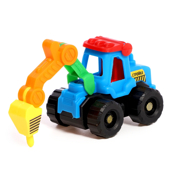Набор тракторов &laquo;Весёлая стройка&raquo;, инерционные, в наборе 6 шт., цвет МИКС