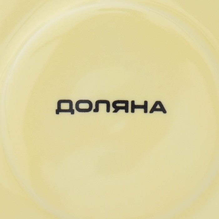 Сервиз фарфоровый чайный Доляна &laquo;Вивьен&raquo;, 12 предметов: 6 чашек 200 мл, 6 блюдец d=15 см, цвет жёлтый
