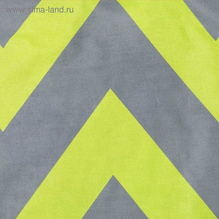 Постельное бельё Этель 1,5 сп &laquo;Зелёный шеврон&raquo; 143х215 см, 150х214 см, 70х70 см - 2 шт