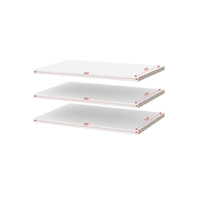 Комплект полок для пенала Одри, 468х320, Белый