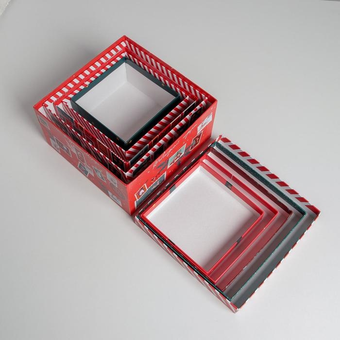 Набор подарочных коробок 5 в 1 &laquo;Новогодняя почта&raquo;, 14 х 14 х 8 - 22 х 22 х 12 см, Новый год