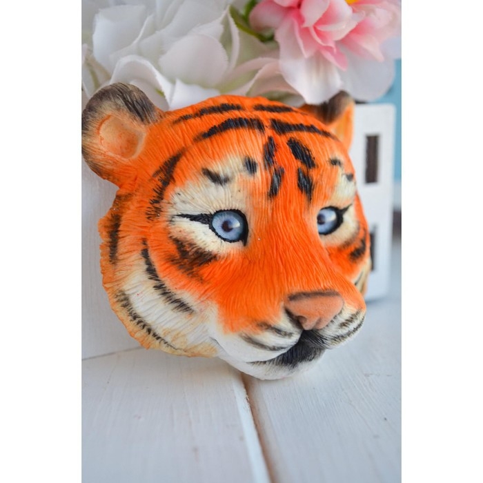 Силиконовая форма для мыла «Морда тигра, 2D» S Силиконовая форма для мыла «Морда тигра, 2D» S