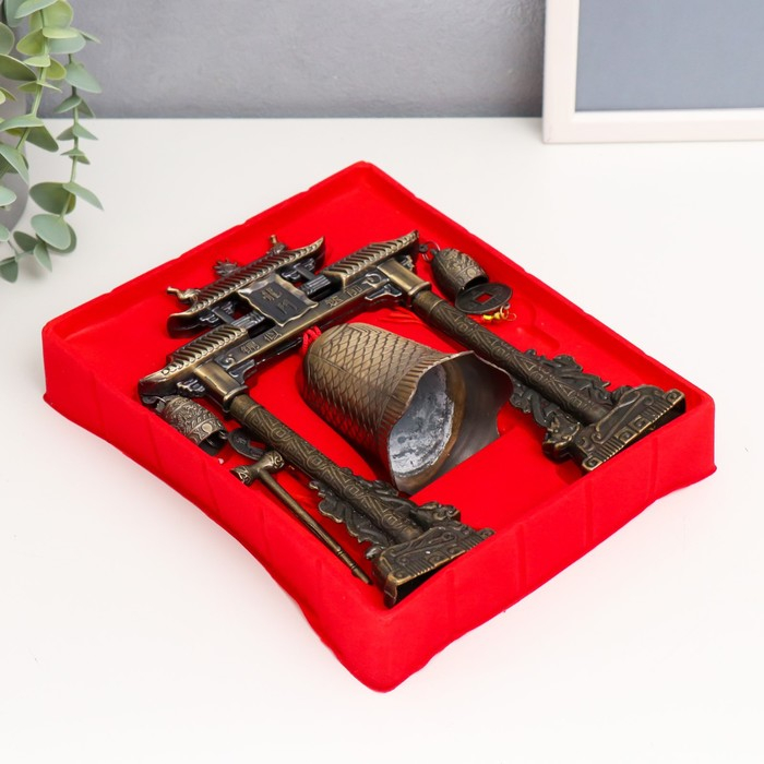 Колокол-гонг металл настольный Колокол-гонг металл настольный "Драконы" 21,5х22х5 см