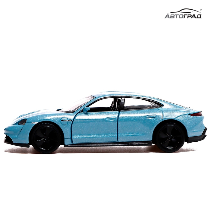 Машина металлическая PORSCHE TAYCAN TURBO S, 1:32, открываются двери, инерция, цвет голубой Машина металлическая PORSCHE TAYCAN TURBO S, 1:32, открываются двери, инерция, цвет голубой