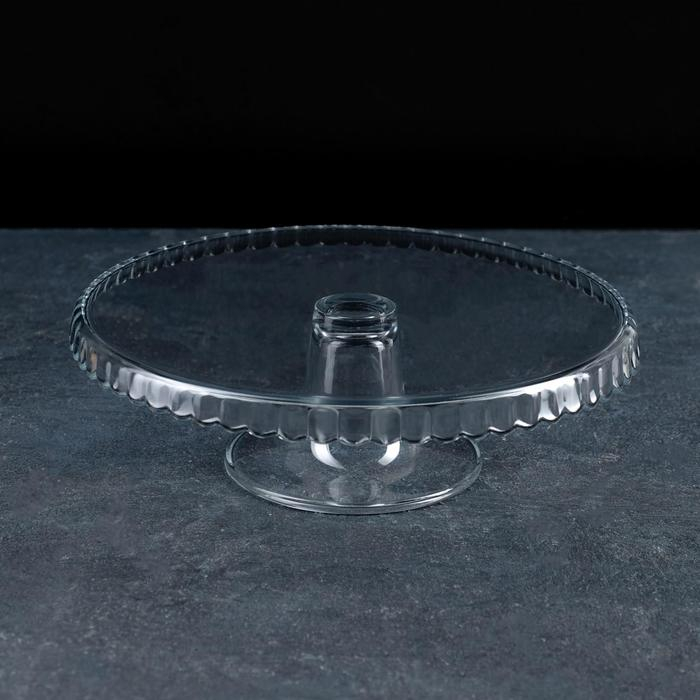 Подставка для торта стеклянная на ножке Patisserie, d=28 см Подставка для торта стеклянная на ножке Patisserie, d=28 см