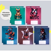 Комплект тетрадей из 10 штук, 12 листов в клетку Calligrata "Собачий стиль", обложка мелованная бумага, ВД-лак, блок офсет, 5 видов по 2 штуки Комплект тетрадей из 10 штук, 12 листов в клетку Calligrata "Собачий стиль", обложка мелованная бумага, ВД-лак, блок офсет, 5 видов по 2 штуки