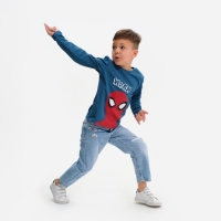 Футболка с длинным рукавом "Человек-паук", Marvel, рост 122-128, синий