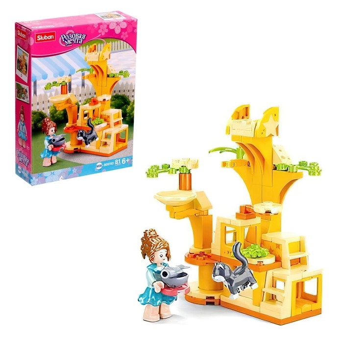 Конструктор Розовая мечта &laquo;Кошачий домик&raquo;, 81 деталь