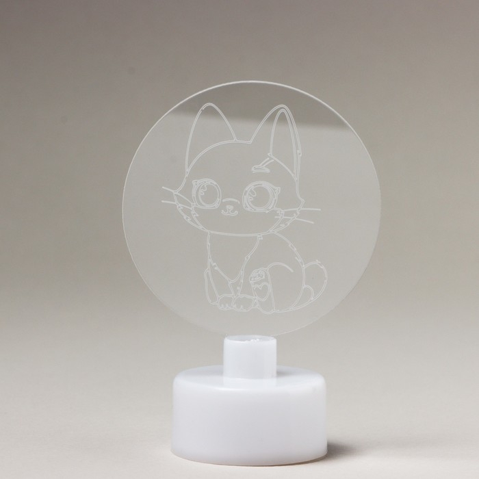 Светильник ночник &laquo;Котик&raquo;, d = 6 см, модель E-34