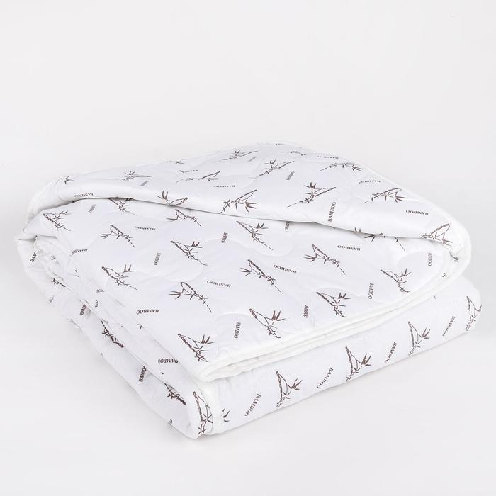 Одеяло всесезонное Адамас "Бамбук", размер 200х220 &plusmn; 5 см, 300гр/м2, чехол тик, цвет микс