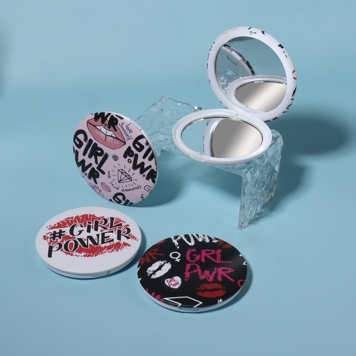 Зеркало складное &laquo;GIRL&raquo;, с увеличением, d = 7 см, рисунок МИКС