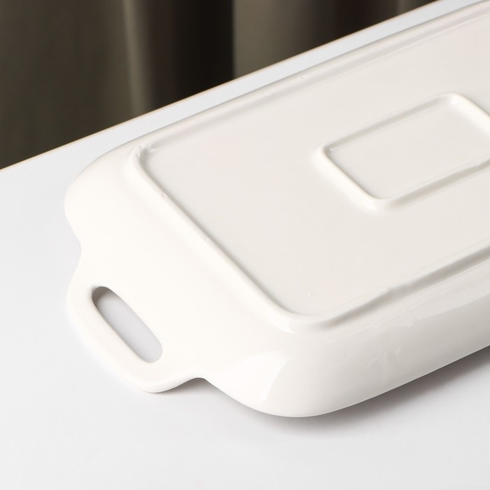 Блюдо керамическое Доляна &laquo;Сьюзен&raquo;, 25&times;14,5 см, цвет белый