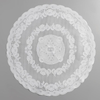 Салфетка сервировочная на стол «Цветущая», ажурная, 60×60 см, ПВХ, цвет белый Салфетка сервировочная на стол «Цветущая», ажурная, 60×60 см, ПВХ, цвет белый