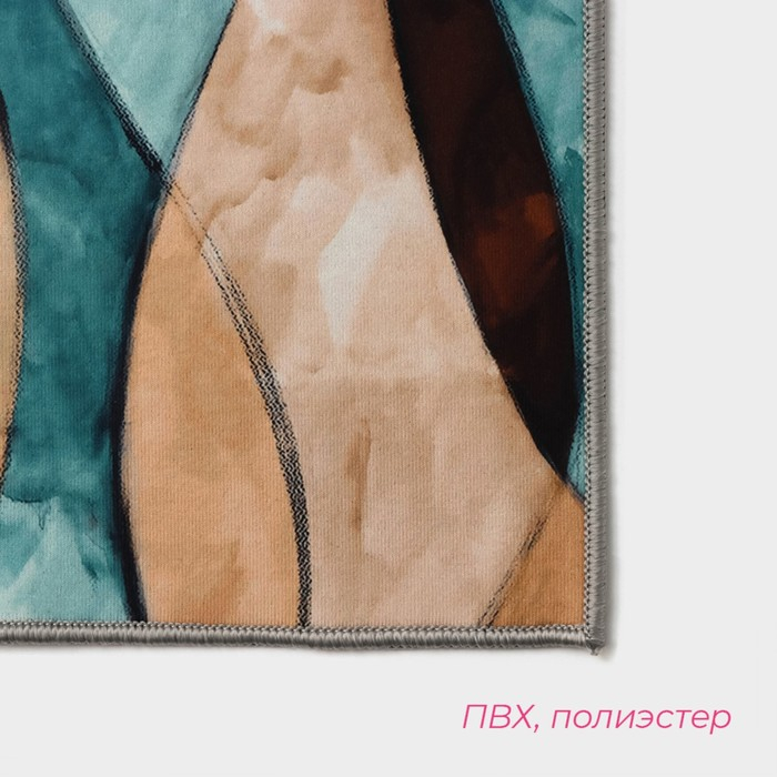 Коврики для ванной и туалета Доляна &laquo;Воля&raquo;, 2 шт: 50&times;80 см, 50&times;40 см