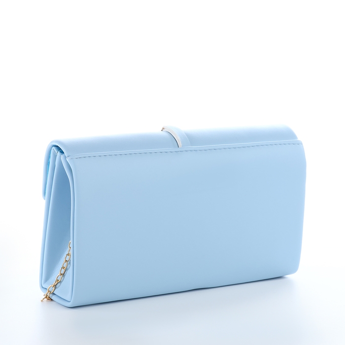 Сумка-клатч на магните, цвет голубой