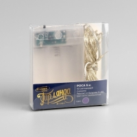 Гирлянда «Нить» 5 м роса, IP20, серебристая нить, 50 LED, 2 режима, батарейки AAх3 (нет в комплекте), свечение фиолетовое Гирлянда «Нить» 5 м роса, IP20, серебристая нить, 50 LED, 2 режима, батарейки AAх3 (нет в комплекте), свечение фиолетовое