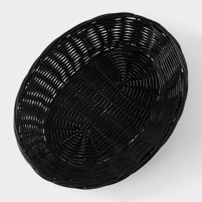 Корзинка для подачи Доляна &laquo;Плетёнка&raquo;, 25&times;18&times;6,5 см, цвет коричневый