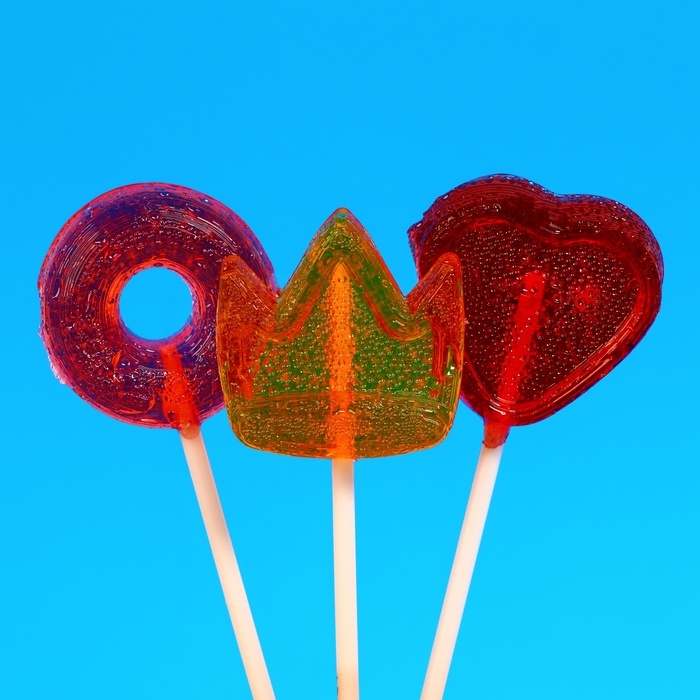 Карамель на палочке "МИЛАНА ХАМЕТОВА SWEET BAR" , корона, сердце, пончик, 25 г