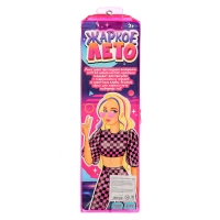 Кукла в пенале &laquo;Жаркое лето&raquo;, костюм в клеточку