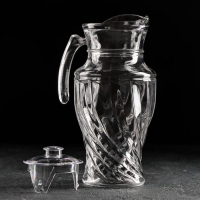 Кувшин для воды стеклянный «Вихрь», 1,6 л, 12×25,5 см Кувшин для воды стеклянный «Вихрь», 1,6 л, 12×25,5 см