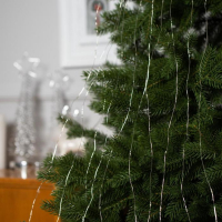 Гирлянда &laquo;Конский хвост&raquo; 10 нитей по 1 м, IP20, серебристая нить, 100 LED, свечение белое, 8 режимов, 12 В