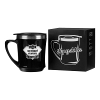 Термокружка, 350 мл, Lifestyle "Настоящий мужчина", сохраняет тепло 3 ч, чёрная Термокружка, 350 мл, Lifestyle "Настоящий мужчина", сохраняет тепло 3 ч, чёрная