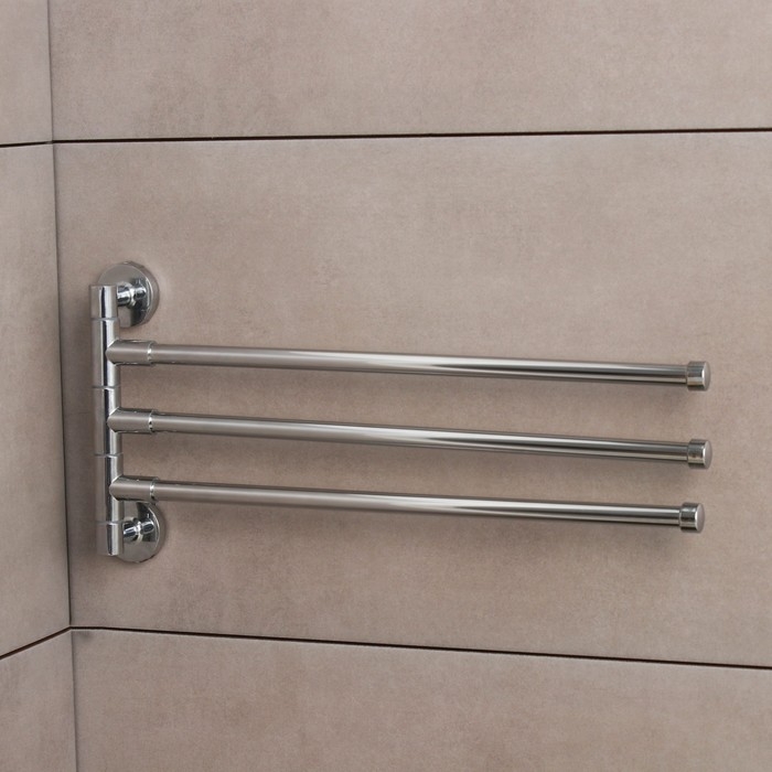 Держатель для полотенец с тремя поворотными панелями Accoona A121-3, цвет хром Держатель для полотенец с тремя поворотными панелями Accoona A121-3, цвет хром