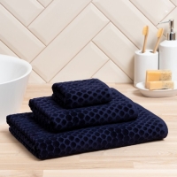 Полотенце махровое Love Life &laquo;Комфорт&raquo; 30х50 см, темно-синий, 100% хл, 500 гр/м2