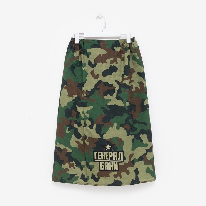 Полотенце для бани Полотенце для бани "Камуфляж" мужской килт 80х150 см, 100 % хл, вафельное полотно