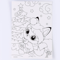 Аппликация на новый год стразами &laquo;С Новым годом! Снегурочка&raquo;, 14,8 х 21 см, новогодний набор для творчества