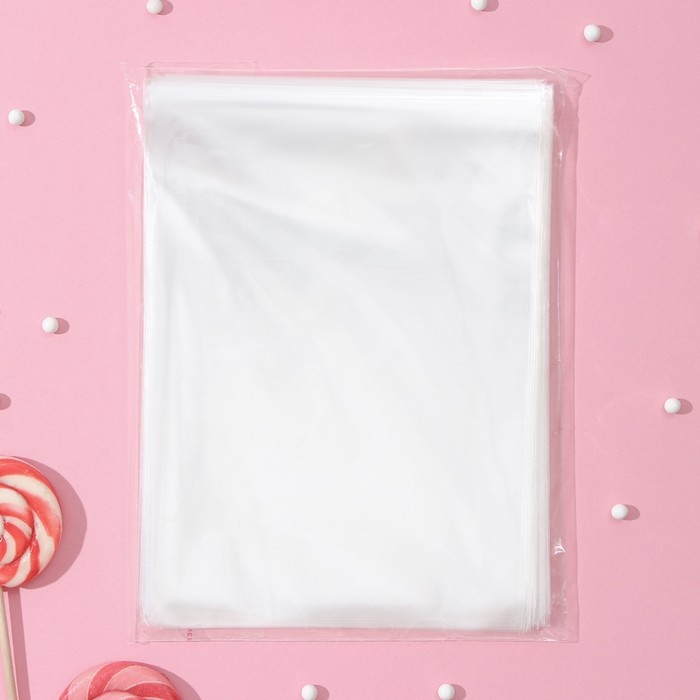 Набор пакетиков для упаковки леденцов, 100 шт, 12,5×17 см, цвет прозрачный Набор пакетиков для упаковки леденцов, 100 шт, 12,5×17 см, цвет прозрачный