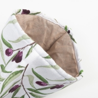 Грелка на чайник Доляна Olives 28х28 см, 100% хлопок, рогожка 164 г/м2