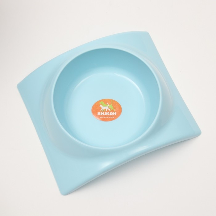 Миска пластиковая изогнутая 400 мл, 19,5 х 16,8 х 5 см, голубая Миска пластиковая изогнутая 400 мл, 19,5 х 16,8 х 5 см, голубая