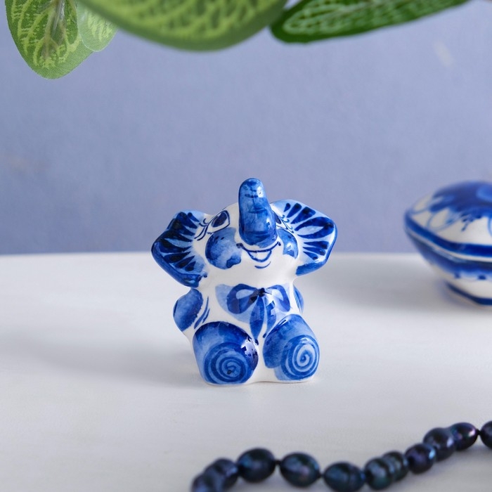 Сувенир &laquo;Слон&raquo;, средний, 7 см, гжель