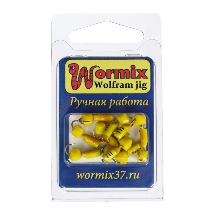 Мормышка Столбик с Мормышка Столбик с "Сырным" кубиком (лимонный), вес 1 г, размер 3