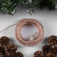 Гирлянда &laquo;Нить&raquo; 10 м роса, IP44, медная нить, 100 LED, свечение фиолетовое, мерцание, 220 В