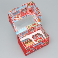 Коробка складная с двусторонним нанесением «Почта счастья», 16 х 10 х 10 см, Новый год Коробка складная с двусторонним нанесением «Почта счастья», 16 х 10 х 10 см, Новый год