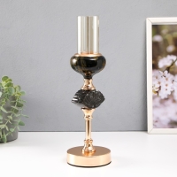 Подсвечник металл на 1 свечу d=5 см "Лола" 10х10х33 см Подсвечник металл на 1 свечу d=5 см "Лола" 10х10х33 см