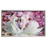 Картина "Лебединая пара" 66х106см рамка микс