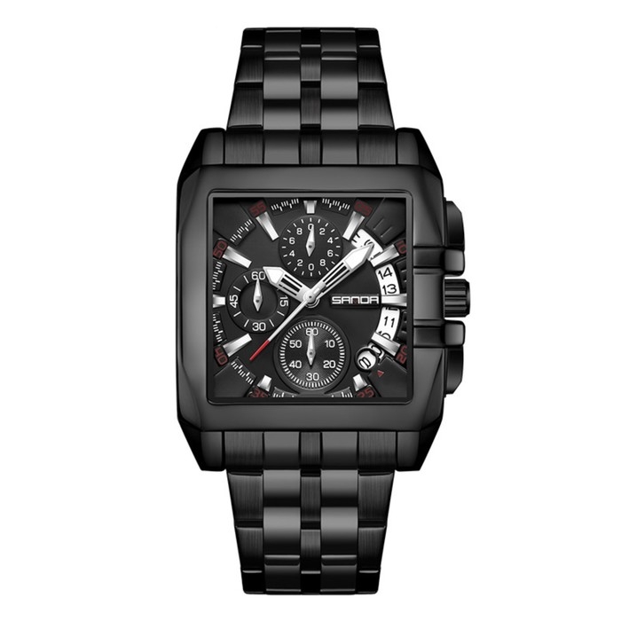 Часы наручные, d-4.5 см, календарь, хронограф, водонепроницаемые, светящиеся, черные Часы наручные, d-4.5 см, календарь, хронограф, водонепроницаемые, светящиеся, черные