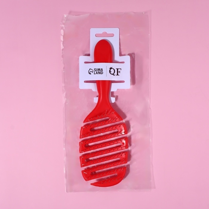 Расчёска массажная, вентилируемая, 8 &times; 23,5 см, цвет МИКС