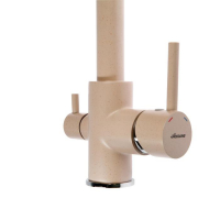 Смеситель для кухни Accoona A5179-4E, с выходом для питьевой воды, латунь, цвет бежевый